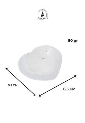 Sertifikalı Kalp Selenit Tabak - 6