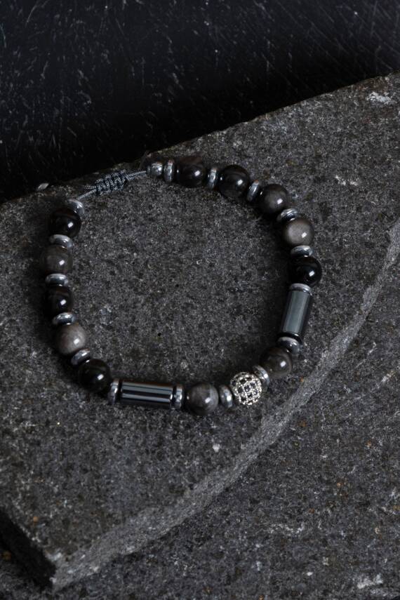 Sertifikalı Kalsedon, Sitrin ve Opal Doğal Taş Bileklik - 1