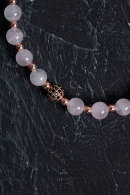 Sertifikalı Kalsedon ve Hematit Doğal Taş Bileklik - Osmanlı Doğaltaş