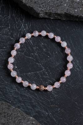 Sertifikalı Kalsedon ve Hematit Doğal Taş Bileklik - 2