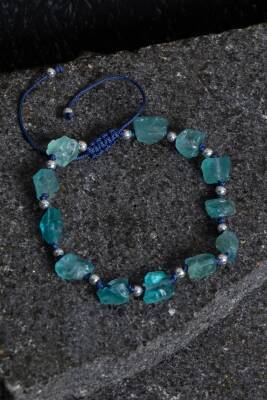 Sertifikalı Kalsedon ve Hematit Doğal Taş Bileklik - 3