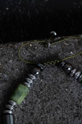 Sertifikalı Kalsedon ve Lapis Lazuli Doğal Taş Bileklik - 2