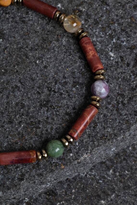 Sertifikalı Kaplan Gözü ve Hematit Doğal Taş Bileklik - 1