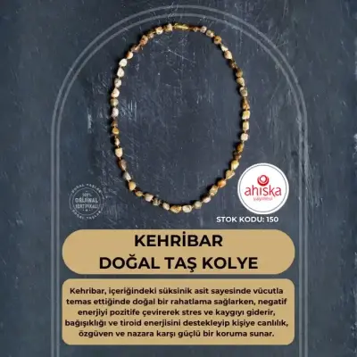 Sertifikalı Kehribar Doğal Taş Kolye (SK150) - Doğal Taş (1)