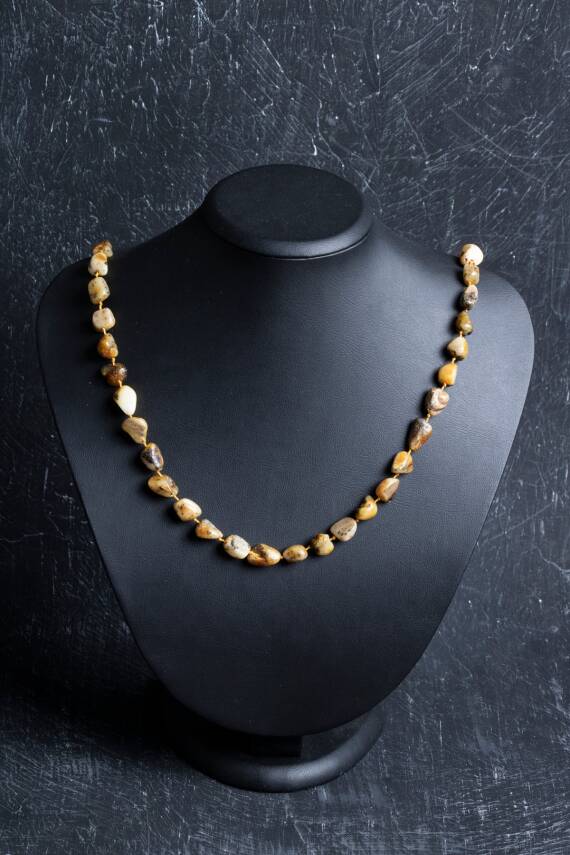 Sertifikalı Kehribar Doğal Taş Kolye (SK:150) - 4