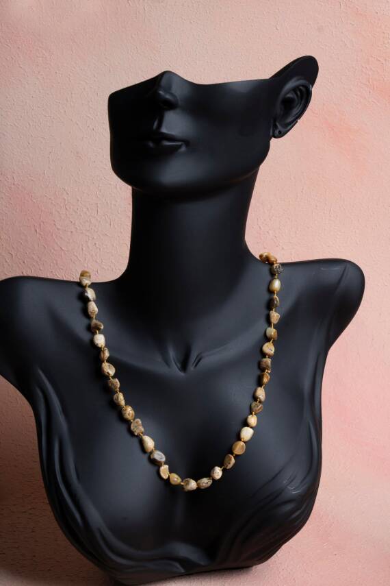 Sertifikalı Kehribar Doğal Taş Kolye (SK:376) - 2