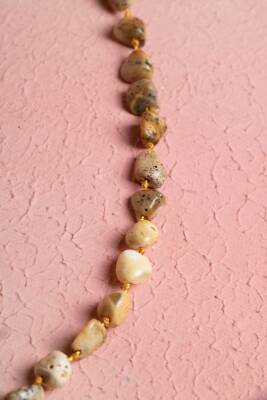 Sertifikalı Kehribar Doğal Taş Kolye (SK:376) - 4