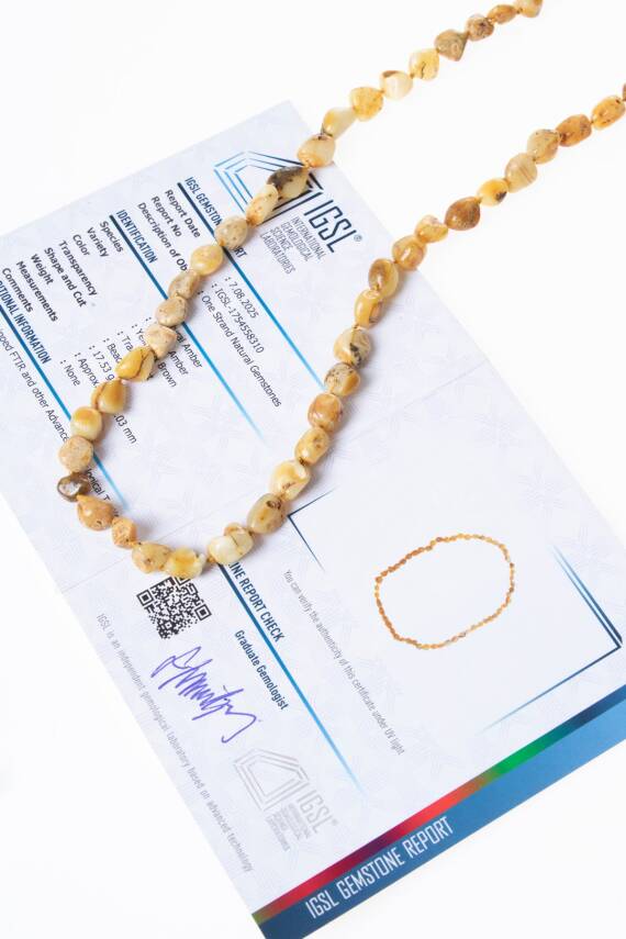 Sertifikalı Kehribar Kolye 5 (S.K:310) - 1