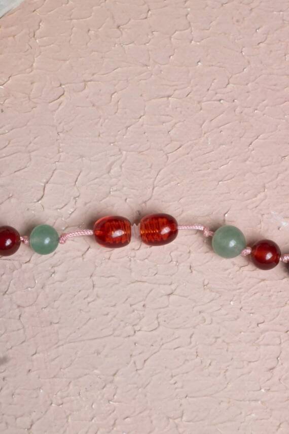 Sertifikalı Kırmızı Akik, Yeşil Aventurin, Lapis, Pembe Kuvars, Ametist, Havlit, Yeşim, Shungite Kız Öğrenci Kolye - 3