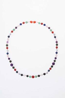 Sertifikalı Kırmızı Akik, Yeşil Aventurin, Lapis, Pembe Kuvars, Ametist, Havlit, Yeşim, Shungite Kız Öğrenci Kolye - 6