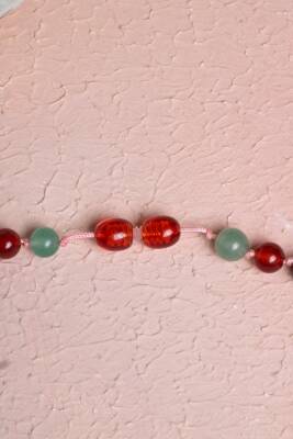 Sertifikalı Kırmızı Akik, Yeşil Aventurin, Lapis, Pembe Kuvars, Ametist, Havlit, Yeşim, Shungite Kız Öğrenci Kolye - 3