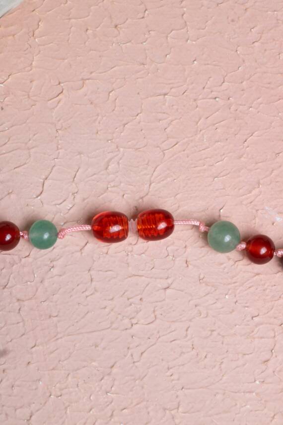 Sertifikalı Kırmızı Akik, Yeşil Aventurin, Lapis, Pembe Kuvars, Ametist, Havlit, Yeşim, Shungite Kız Öğrenci Kolye - 3