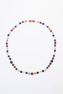 Sertifikalı Kırmızı Akik, Yeşil Aventurin, Lapis, Pembe Kuvars, Ametist, Havlit, Yeşim, Shungite Kız Öğrenci Kolye - 6