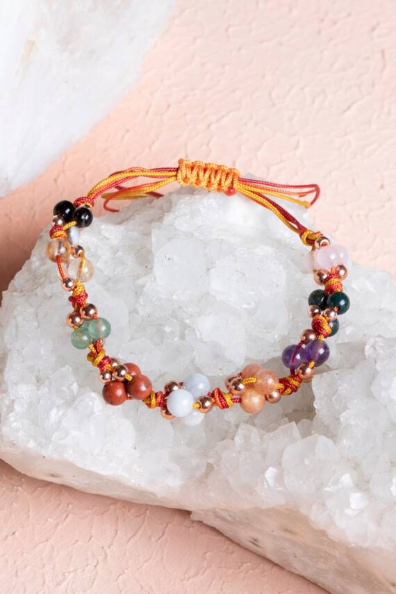 Sertifikalı Koç Burcu Doğal Taş Makrome Bileklik - 2