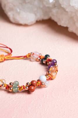 Sertifikalı Koç Burcu Doğal Taş Makrome Bileklik - 3