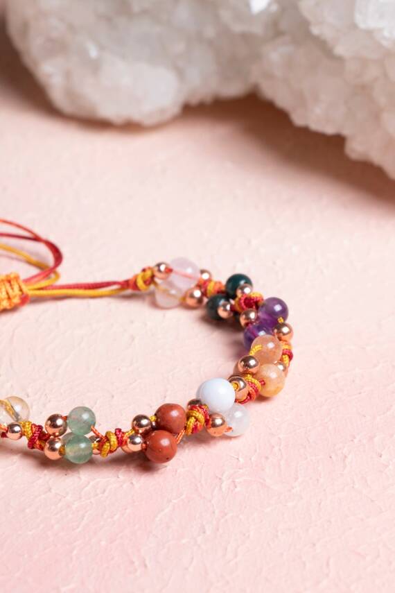 Sertifikalı Koç Burcu Doğal Taş Makrome Bileklik - 3