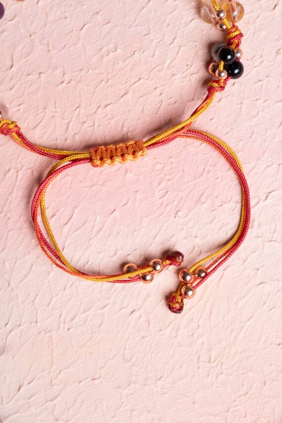 Sertifikalı Koç Burcu Doğal Taş Makrome Bileklik - 4