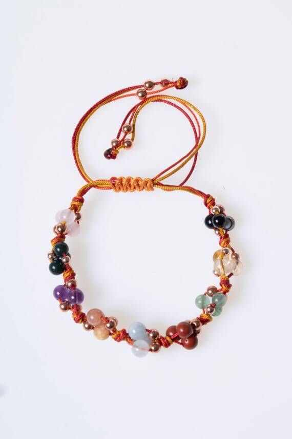 Sertifikalı Koç Burcu Doğal Taş Makrome Bileklik - 5