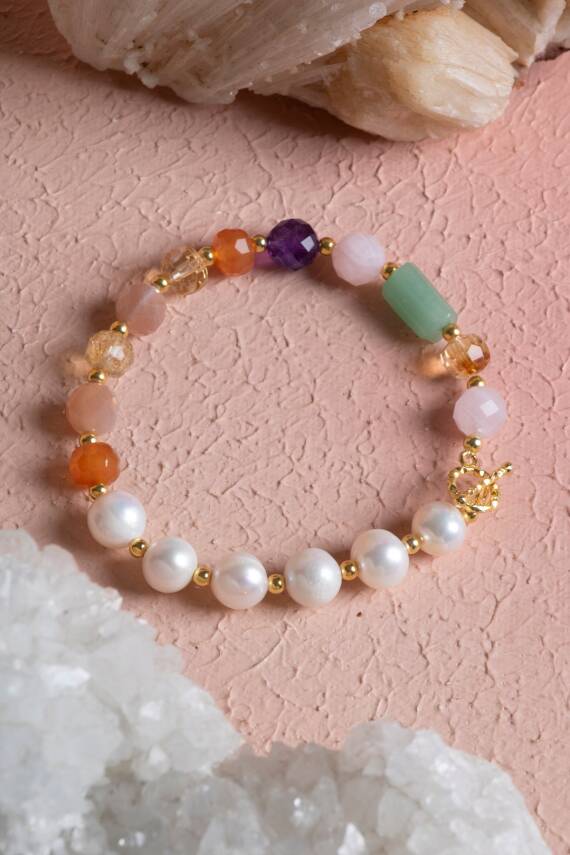 Sertifikalı Koç Burcu Gümüş Kapama Doğal Taş Bileklik (SK:264) - 1