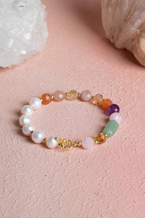 Sertifikalı Koç Burcu Gümüş Kapama Doğal Taş Bileklik (SK:264) - 3