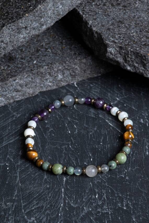 Sertifikalı Kova Burcu Doğal Taş Bileklik (SK:254) - 4