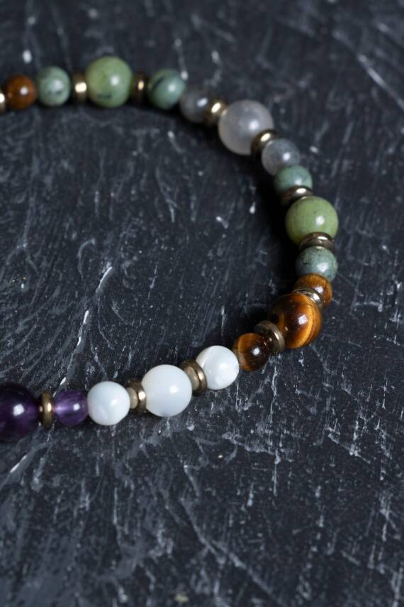 Sertifikalı Kova Burcu Doğal Taş Bileklik (SK:254) - 5