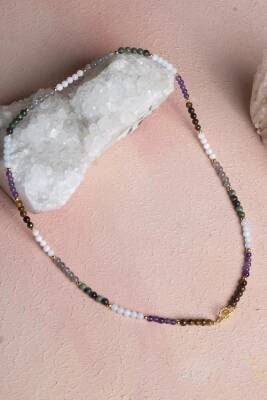 Sertifikalı Kova Burcu Doğal Taş Kolye - 3