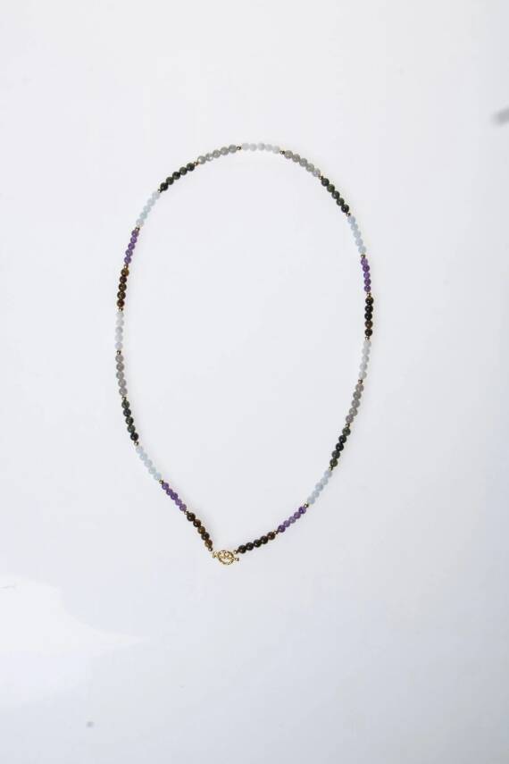 Sertifikalı Kova Burcu Doğal Taş Kolye - 6