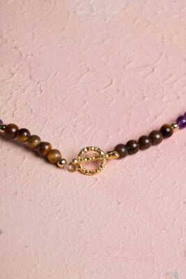 Sertifikalı Kova Burcu Doğal Taş Kolye - 4