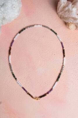 Sertifikalı Kova Burcu Doğal Taş Kolye - 5