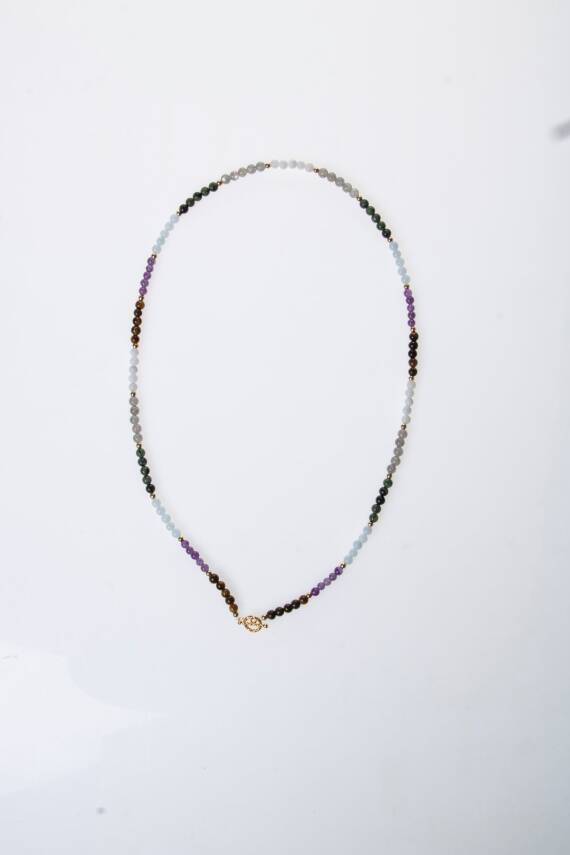 Sertifikalı Kova Burcu Doğal Taş Kolye - 6