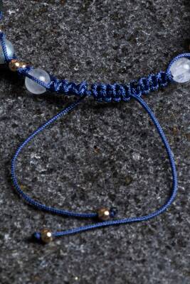 Sertifikalı Kova Burcu Doğal Taş Makrome Bileklik - 2