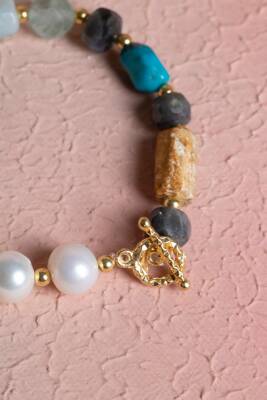 Sertifikalı Kova Burcu Gümüş Kapama Doğal Taş Bileklik (SK:272) - 4