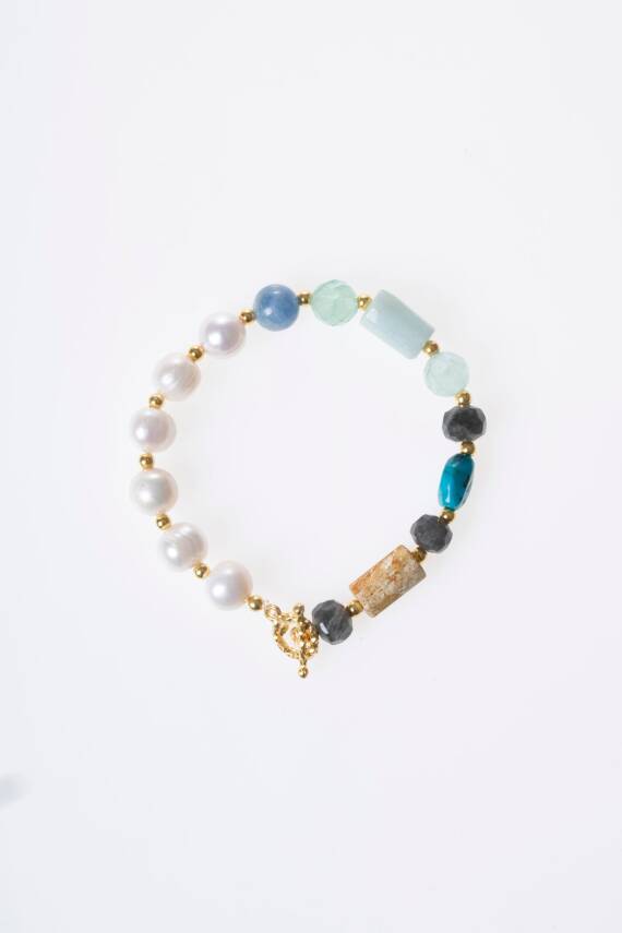 Sertifikalı Kova Burcu Gümüş Kapama Doğal Taş Bileklik (SK:272) - 6