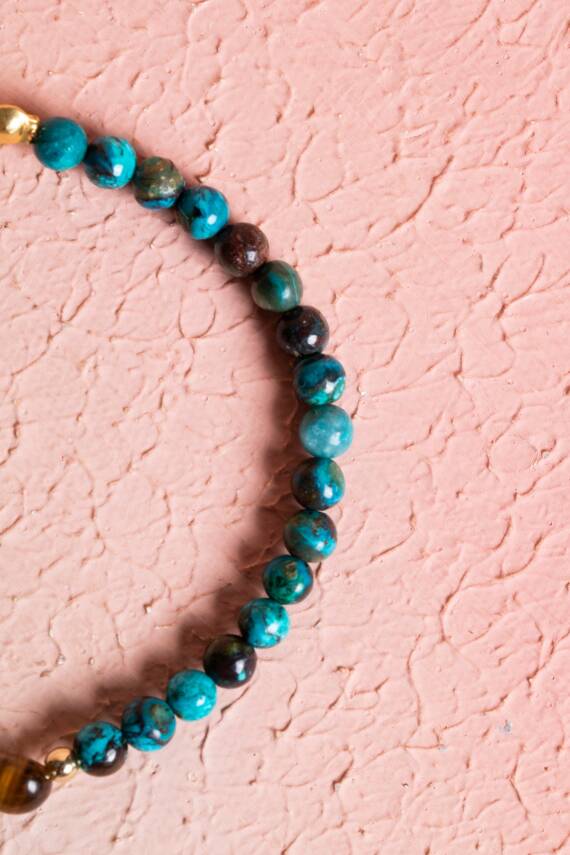 Sertifikalı Krizokol, Kaplan Gözü Gümüş Kapama Doğal Taş Bileklik (SK:063) - 4