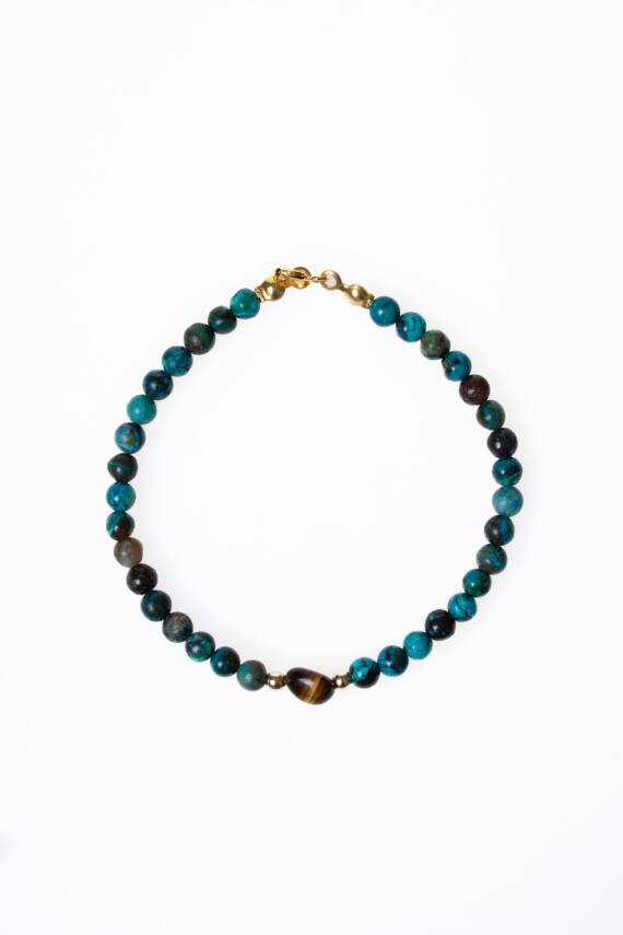 Sertifikalı Krizokol, Kaplan Gözü Gümüş Kapama Doğal Taş Bileklik (SK:063) - 6