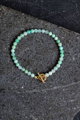 Sertifikalı Krizopras Altın Kaplama Gümüş Aparat Kolye - 2