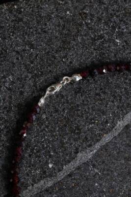 Sertifikalı Lal Fasetli Doğal Taş Kolye - Osmanlı Doğaltaş