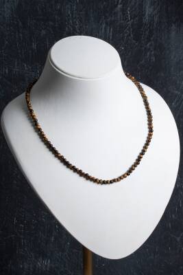 Sertifikalı Lal Fasetli Doğal Taş Kolye - 2