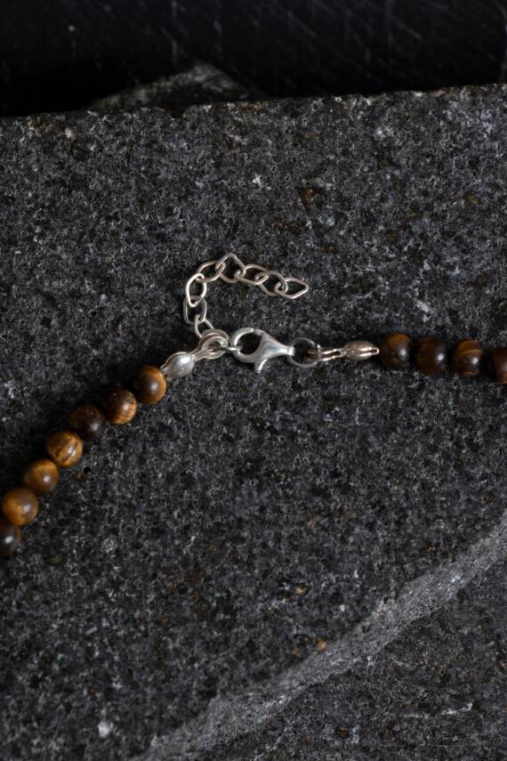 Sertifikalı Lal Fasetli Doğal Taş Kolye - 4