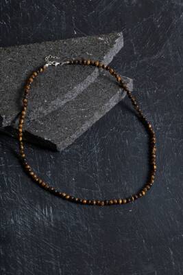 Sertifikalı Lal Fasetli Doğal Taş Kolye - 5