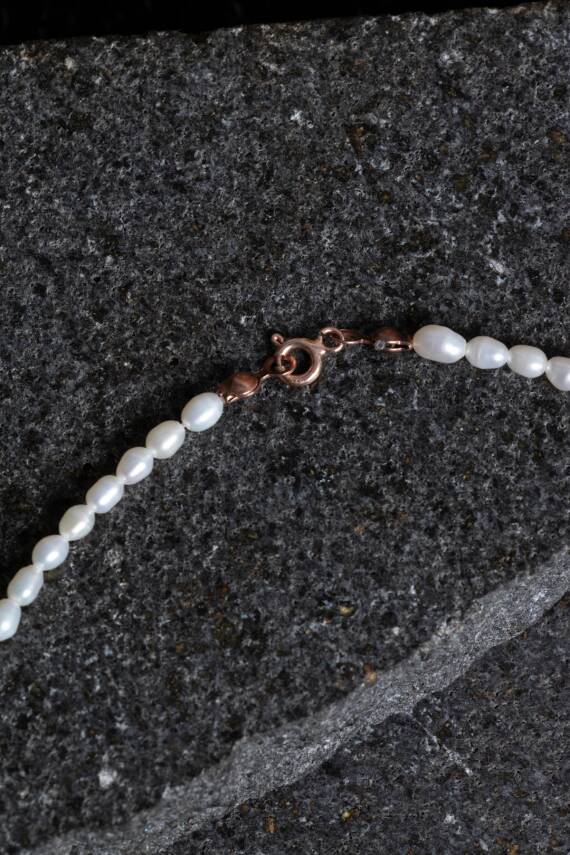 Sertifikalı Lapis, Amazonit, İnci Doğal Taş Kolye - 3