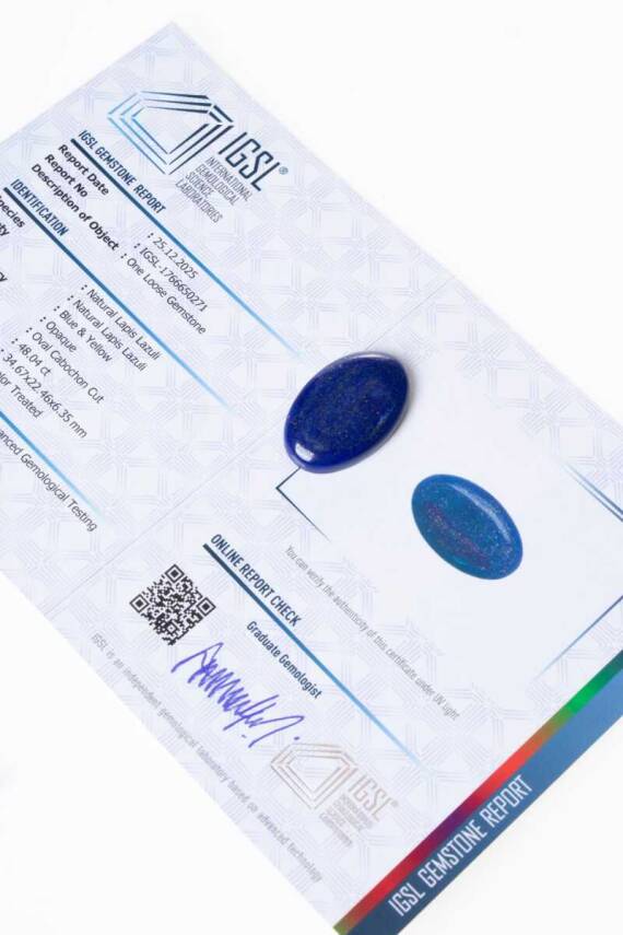 Sertifikalı Lapis Lazuli Kabaşon (S.K317) - 1