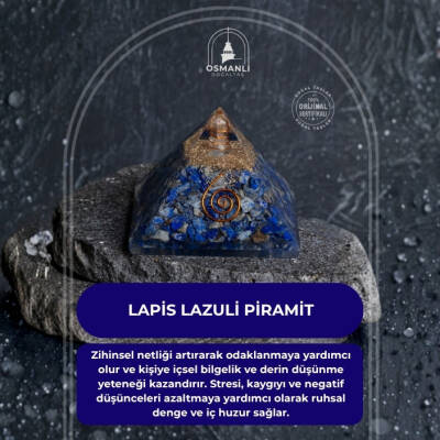 Sertifikalı Lapis lazuli Piramit - 2