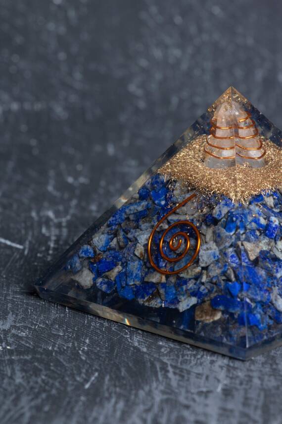 Sertifikalı Lapis lazuli Piramit - 5