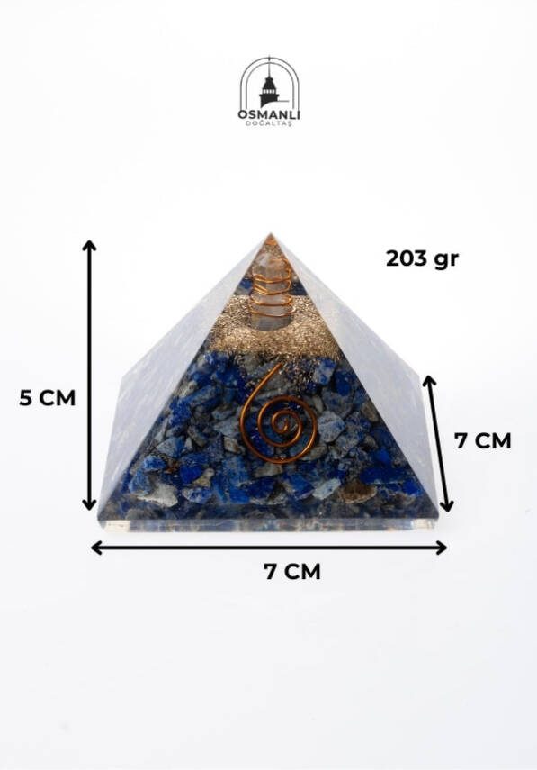 Sertifikalı Lapis lazuli Piramit - 6