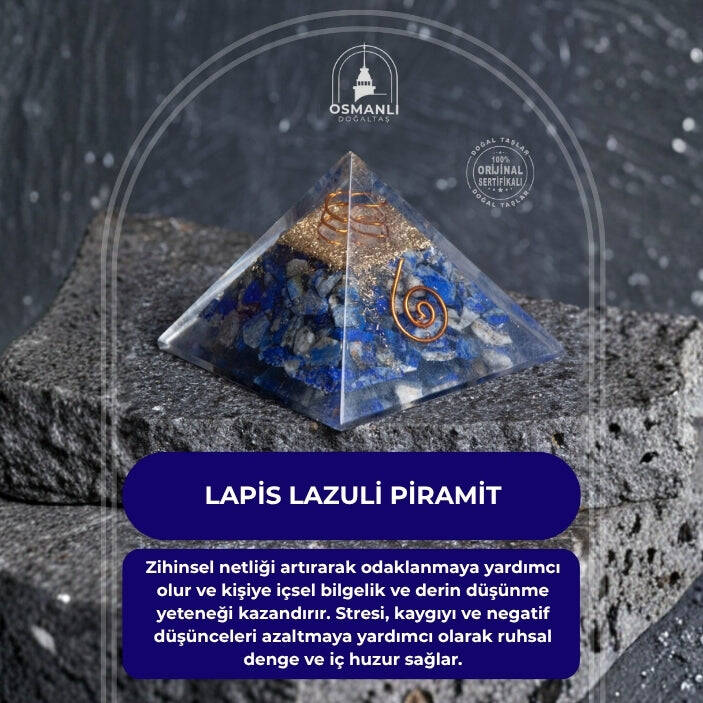 Sertifikalı Lapis Lazuli Piramit - 2