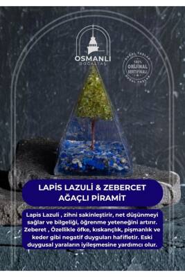 Sertifikalı Lapis Lazuli & Zebercet Ağaçlı Piramit - Osmanlı Doğal Taş