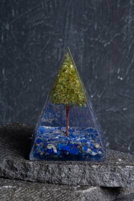 Sertifikalı Lapis Lazuli & Zebercet Ağaçlı Piramit - 2