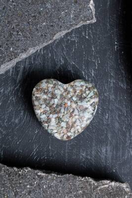 Sertifikalı Larimar Kalp - Osmanlı Doğal Taş